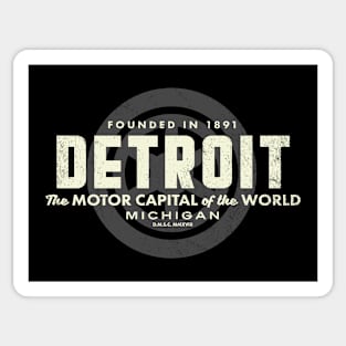 Detroit Michigan - The Motor Capital of the World Sticker